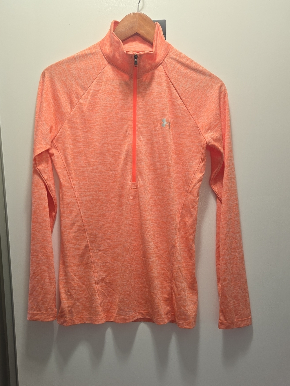 Under Armour Orange 1/4 Zip Long Sleeve Top
